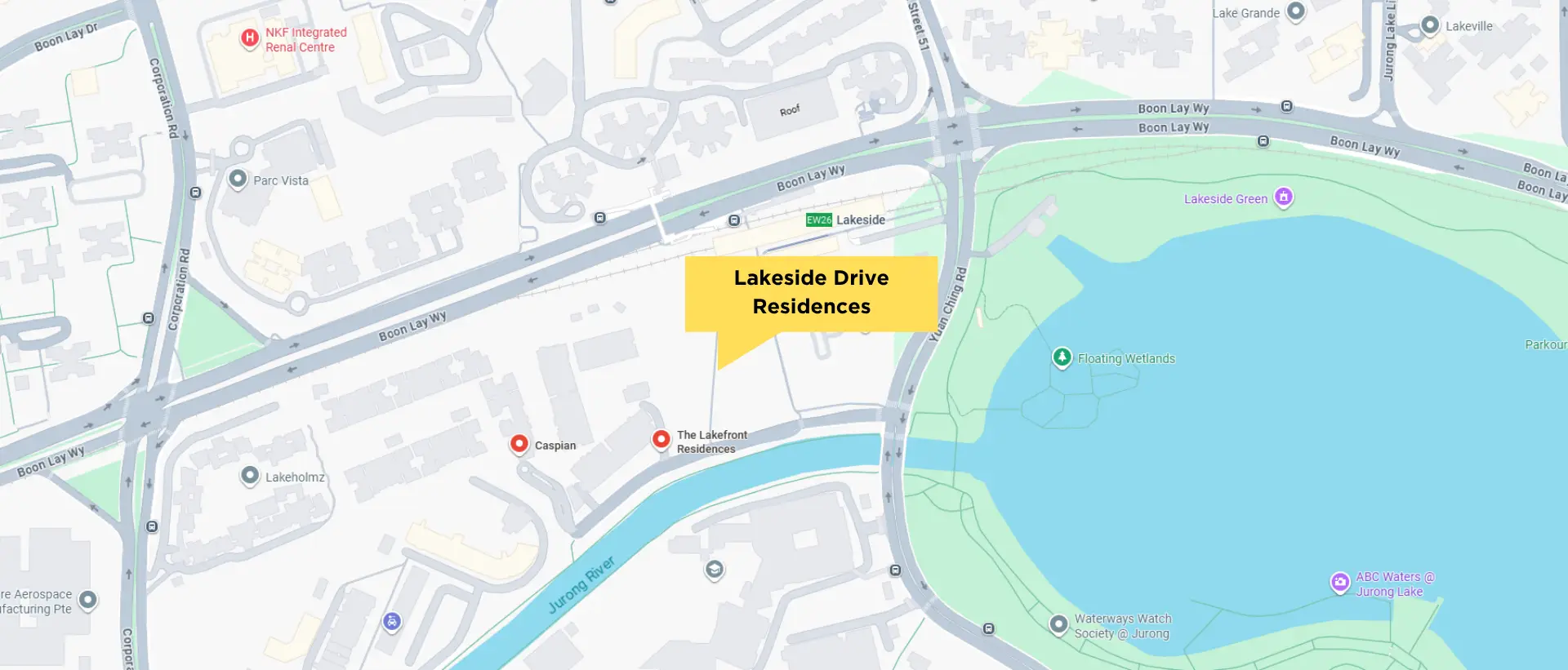 Lakeside Drive Residences location map