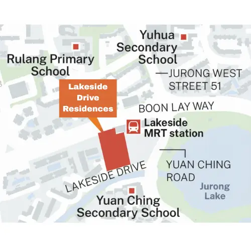 lakeside drive residences map location